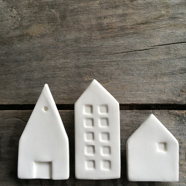 ceramic city magnets | inspriation board | white | set of three