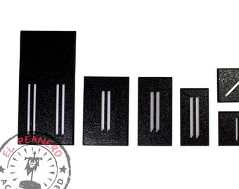 3D Printed Slotted Square and Rectangular Bases for Wargames – PLA Plastic