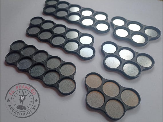 Magnetic Movement Trays for Miniatures – Warhammer 40k, Age of Sigmar & Wargaming Bases – 25mm, 28.5mm, 32mm, 40mm