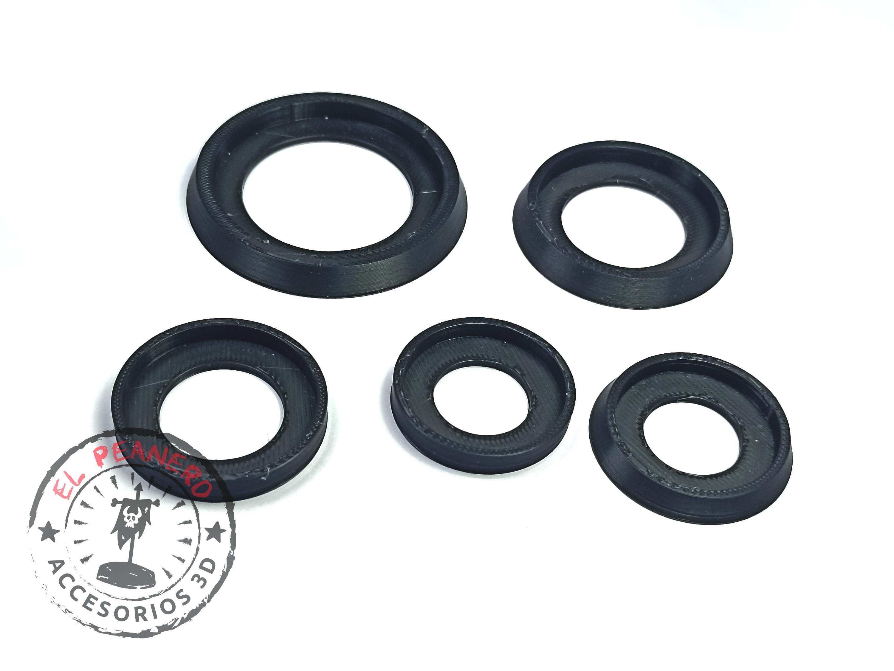 3D Printed Round Base Adapters for Wargames (25-50mm) – Compatible with Warhammer 40K, Age of Sigmar & Kill Team