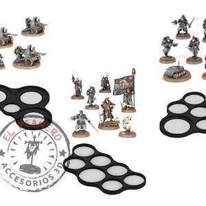 Magnetyczna tacka do poruszania się po Warhammer 40k | Niestandardowa tacka do oddziału Astra Militarum / Death Korps of Krieg | Przechowywanie i transport miniatur