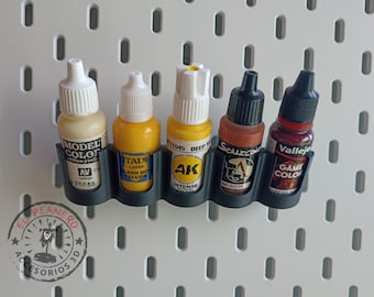 Paint Rack for 17ml Bottles – Compatible with IKEA Skadis Pegboard