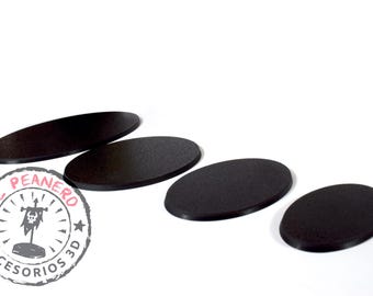 Oval Bases for Miniatures - 60x35mm to 170x105mm - 3D Printed with high quality PLA+ for Tabletop Games/Wargames/D&D games