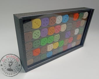 D6 Dice Display Stand – Holds 50 Dice – 16mm – High-Quality PLA & Acrylic – Custom Colors Available