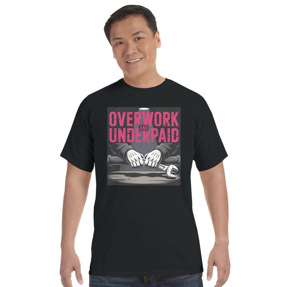OVERWORK 1 Unisex Heavyweight Crewneck T-Shirt | Comfort Colors C1717