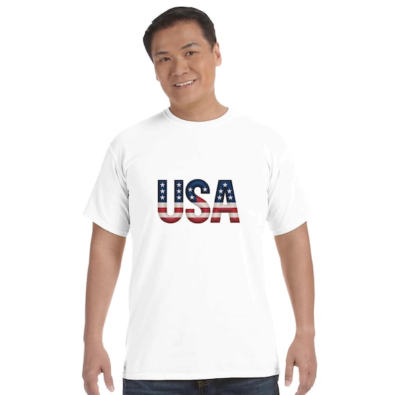 USA 1 Unisex Heavyweight Crewneck T-Shirt | Comfort Colors C1717
