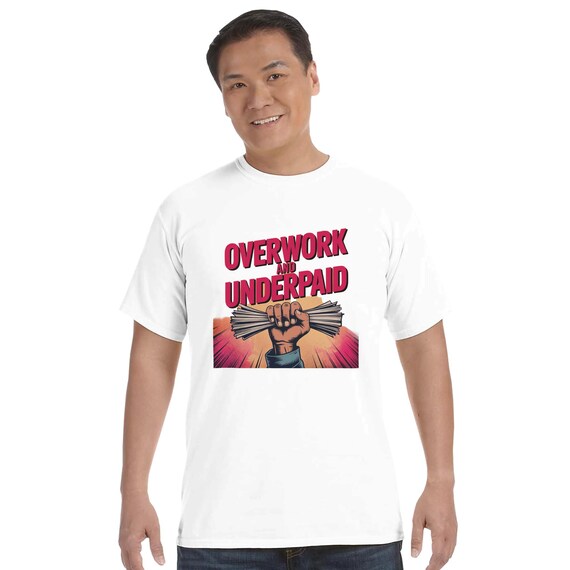 OVERPAID 3 Unisex Heavyweight Crewneck T-Shirt | Comfort Colors C1717