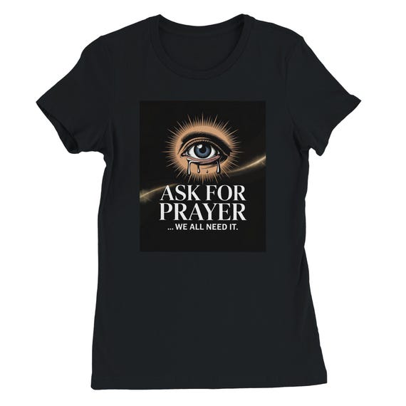 PRAYER 1 Premium Womens Crewneck T-shirt | Bella + Canvas 6004