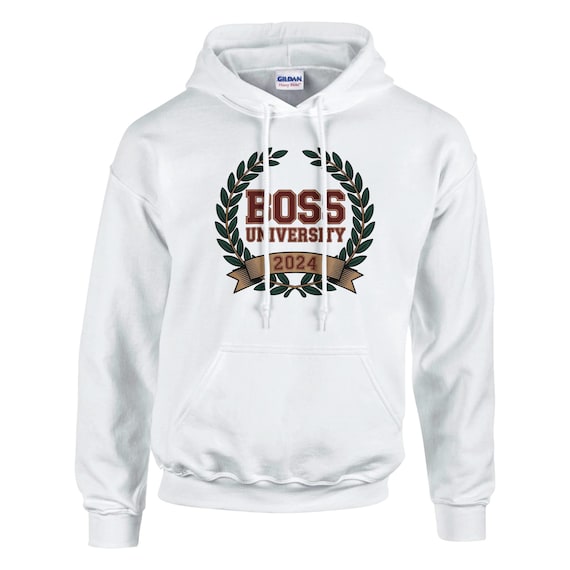 BOSS U 2 HOODIE Classic Unisex Pullover Hoodie | Gildan® 18500 White