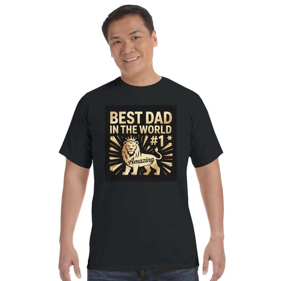 BEST DAD 5 TEE Unisex Heavyweight Crewneck T-Shirt | Comfort Colors C1717