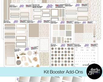 Neutral Beige Planner Sticker Kit – Add-On Booster Sheets