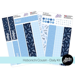 Hobonichi Cousin (A5) Daily Kit - Icy Branches - Daily Planner Page Stickers - Matte Stickers on White - 201-40-D