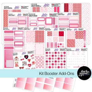 Kit de pegatinas para planificador con temática de corazones de San Valentín - Kit adicional de refuerzo - CORAZONES DE GALLETAS - Tema de corazones de San Valentín - Pegatinas mate - 302-10-B