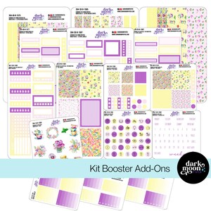 Kit de pegatinas florales para planificador - Kit de refuerzo - TÉ DE JARDÍN - Pegatinas mate para planificador con diseño de tetera de flores de primavera 304-10-B