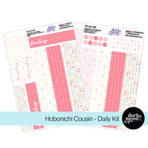 Kit quotidien Hobonichi Cousin (A5) - Colorburst Love - Stickers de page d&#39;agenda quotidien - Stickers mats - 202-40-D - Valentine Candy Hearts