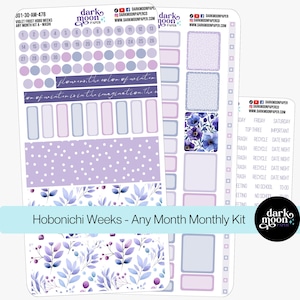 ほぼ日weeks どんな月でも使えるマンスリーキット - バイオレットフロスト - マットステッカー - 301-30-M