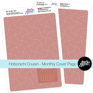 Divisor de mes Hobonichi Cousin (A5) - Portada mensual de febrero - TONOS ARCILLA - Pegatinas minimalistas simples y neutrales para planificador 402-40-MC