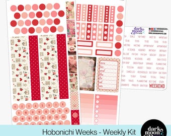 Weekpakket Hobonichi Weeks - liefdesbrieven - matte stickers - 102-30-W