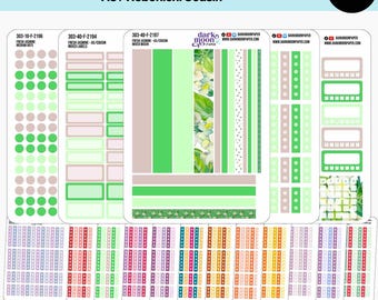 Floral Functional Sticker Sheets – A5 Hobonichi Cousin – 12 Seasonal Designs