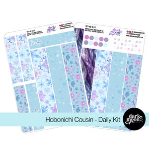 Kit diario Hobonichi Cousin (A5) - Hygge invernal - Pegatinas para la página de la agenda diaria - Pegatinas mate en blanco - 101-40-D-23