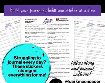 Fun Journal Prompts Sticker Set – Complete 12 Month Collection (Volume 1)