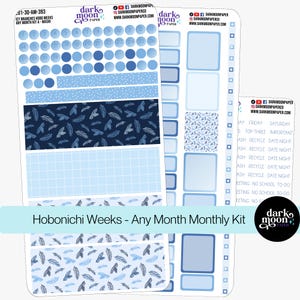 Hobonichi Weeks Any Month Monthly Kit - Icy Branches - Matte Stickers - 201-30-M