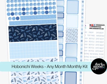 Kit mensual de Hobonichi Weeks Any Month - Icy Branches - Pegatinas mate - 201-30-M