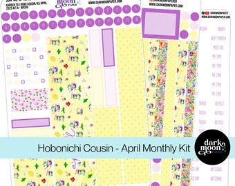 Garden Tea Planner Stickers – Hobonichi Cousin A5 April Monthly Kit