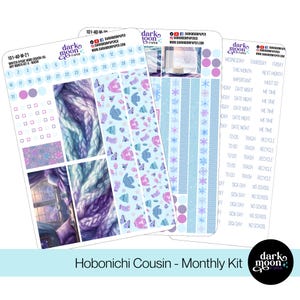 Hobonichi Cousin (A5) Monthly Kit - Winter Hygge - Planner Calendar Page Stickers - Matte Stickers on White - 101-40-M
