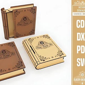 Schieber Buch Box Laser Cut SVG-Dateien
