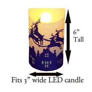 Christmas Santa & Reindeer 3D t Lantern - decor feestelijke feestdagen, SVG-bestand