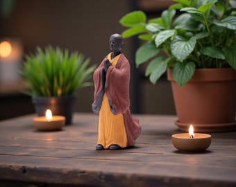 Peaceful Monk Statue – Zen Home Decor & Meditation Figurine