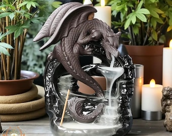 Dragon Backflow Incense Burner: Aromatherapy Waterfall Décor