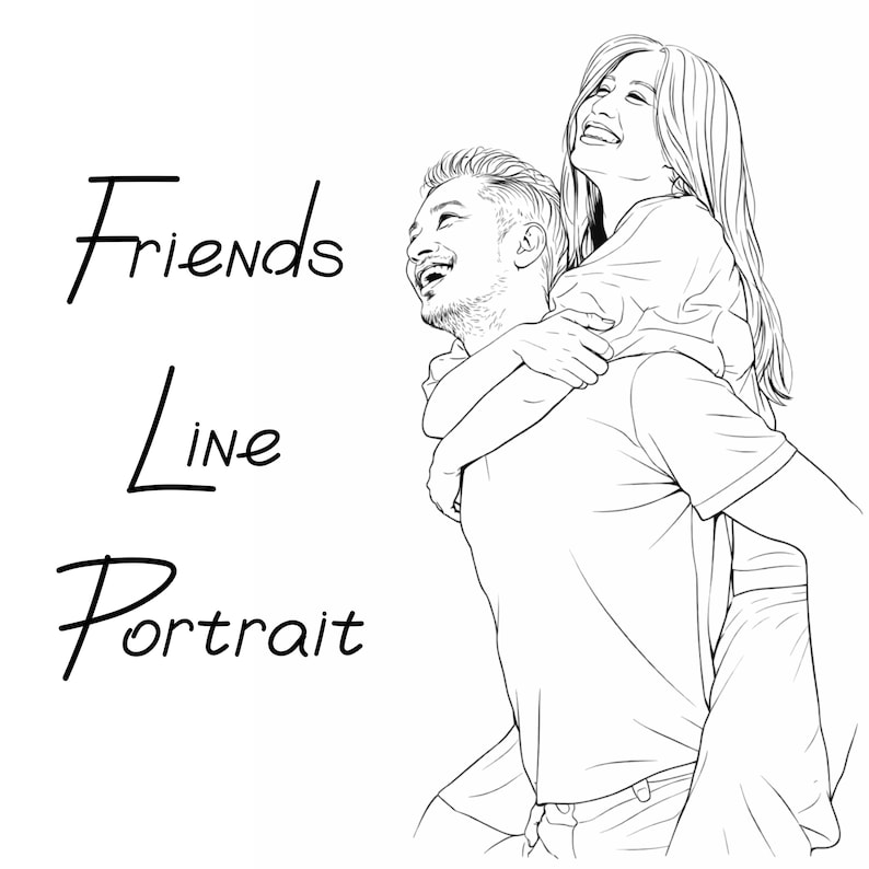One Line Drawing: Minimalist Portrait from Photo, Digital Art, First Anniversary Gift image 17