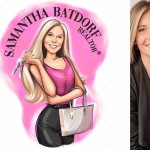 Real Estate Logo, Realtor Logo, Cartoon Logo, Shop Logo, Portrait Logo, Custom Portrait From Photo, Small Business Logo, Portrait Avatar