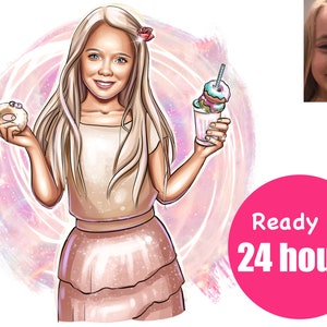 Custom Portrait from Photo, Portrait Custom Avatar, Caricature Portrait, Cartoon Portrait, Kids Portrait Logo, Custom Logo Design, Portrait