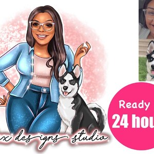 Custom Cartoon Logo, Logo For Business, Cartoon Portrait Logo, Business Logo, Beauty Logo, Realistic Portrait From Photo, Cartoon Logo