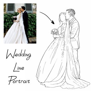 One Line Drawing: Minimalist Portrait from Photo, Digital Art, First Anniversary Gift image 11