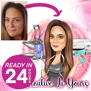 Custom Cartoon Portrait Logo Design: Personalized Business Branding, Crafting Avatar, Crafter Caricature