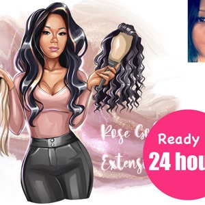 Lace Wig Logo, Hairdresser Logo, Hair Seller Logo, Hair Extension Logo, Fashion Logo, Braider Logo, Hair Bundles Wigs Logo, Hair Bundle Shop