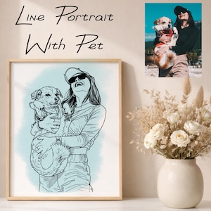 One Line Drawing: Minimalist Portrait from Photo, Digital Art, First Anniversary Gift image 9