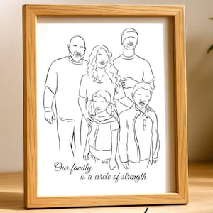 One Line Drawing: Minimalist Portrait from Photo, Digital Art, First Anniversary Gift image 15