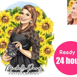 Photographer Logo Portrait, Photographer Cartoon Logo, Portrait Logo, Business Logo, Caricature Portrait, Caricature Logo, Avatar Logo
