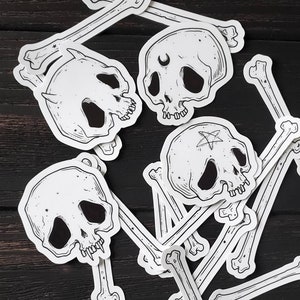 Creepy Cute Skull bone gothic STICKER pack