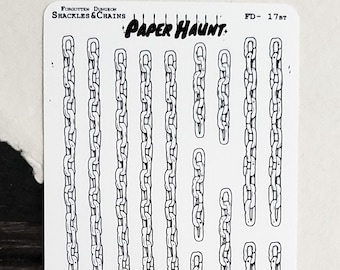 Chain & Shackle planner STICKER Sheet | Forgotten Dungeon | Gothic Dungeon