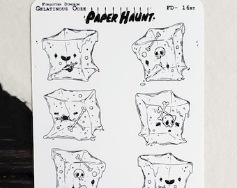 Gelatinous Cube planner STICKER Sheet | Forgotten Dungeon