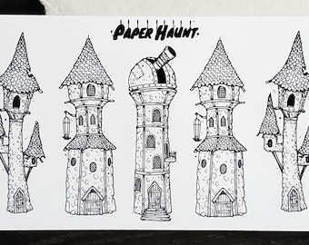 Mage Tower planner STICKER Sheet | Forgotten Dungeon