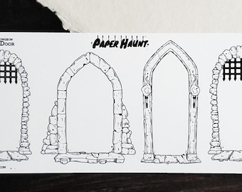 Dungeon Door STICKER Sheet | Forgotten Dungeon | Planner Box