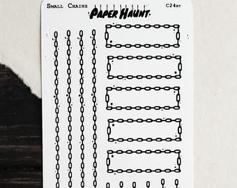 Small Chains STICKER Sheet | Planner box & Border Stickers
