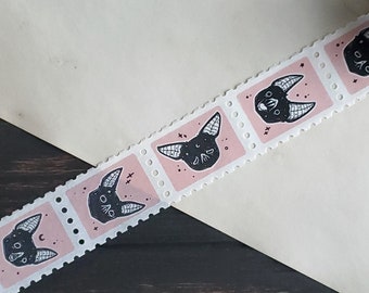 Roze Vampire Bat stempel WASHI Tape - pastel goth